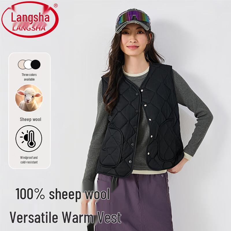 

Langsha Women s Thermal Fleece-Lined Vest L