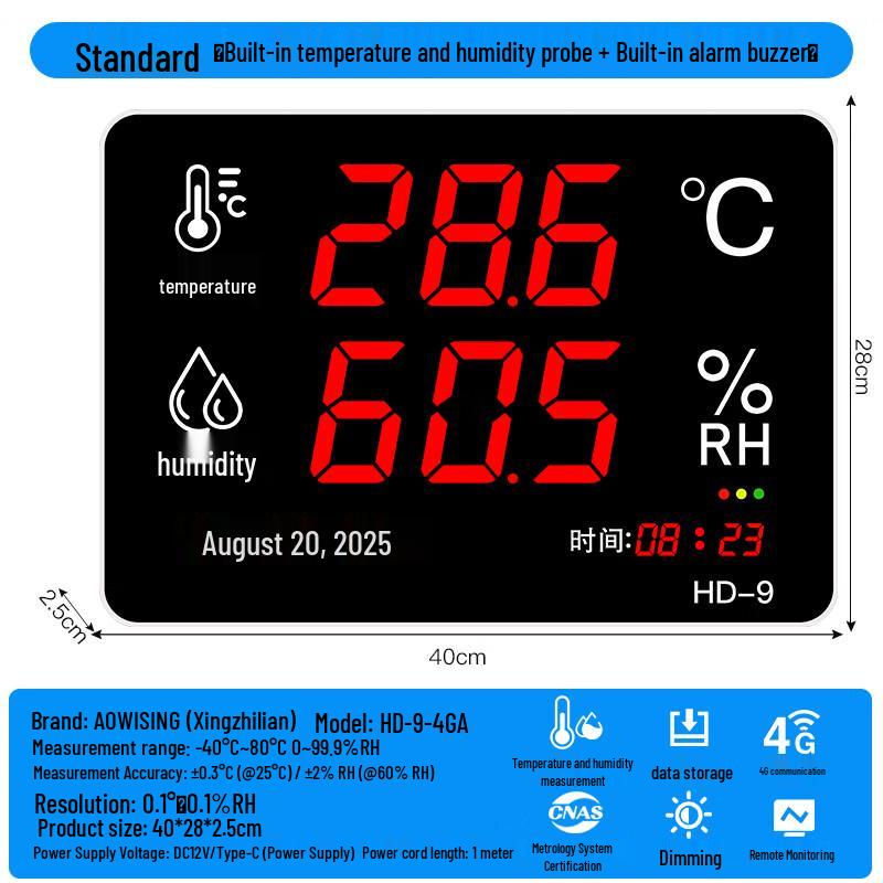 Smart 4G Remote Temperature & Humidity Monitor (CN version)