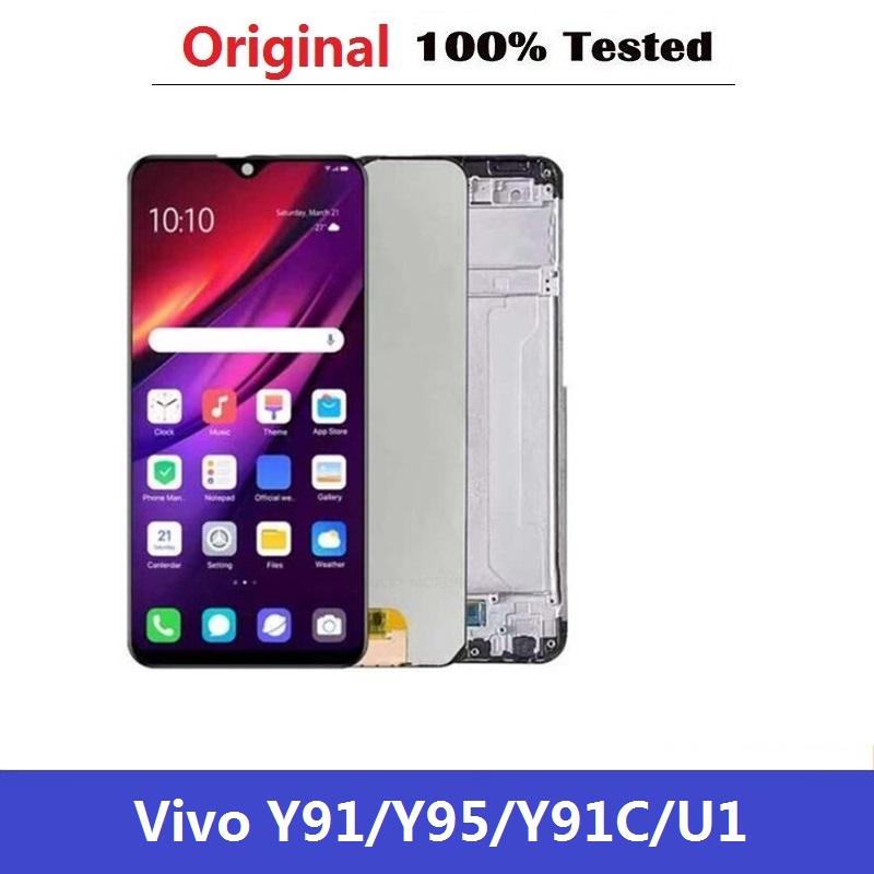 100% Original LCD Screen For Vivo Y91 Y91c Y95 Y93 LCD Screen and Touch Screen Digitizer Assembly With Frame For Vivo U1 LCD Screen + Repair Vivo U1-AAA+ (No Frame)