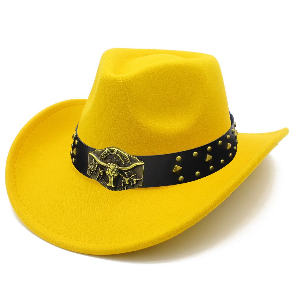New fashion bull head accessories peach top top hat personalized grassland Tibetan western cowboy hat versatile cowboy hat