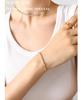 Gold-Plated Zirconia Inlaid Blade Chain Jewelry Set