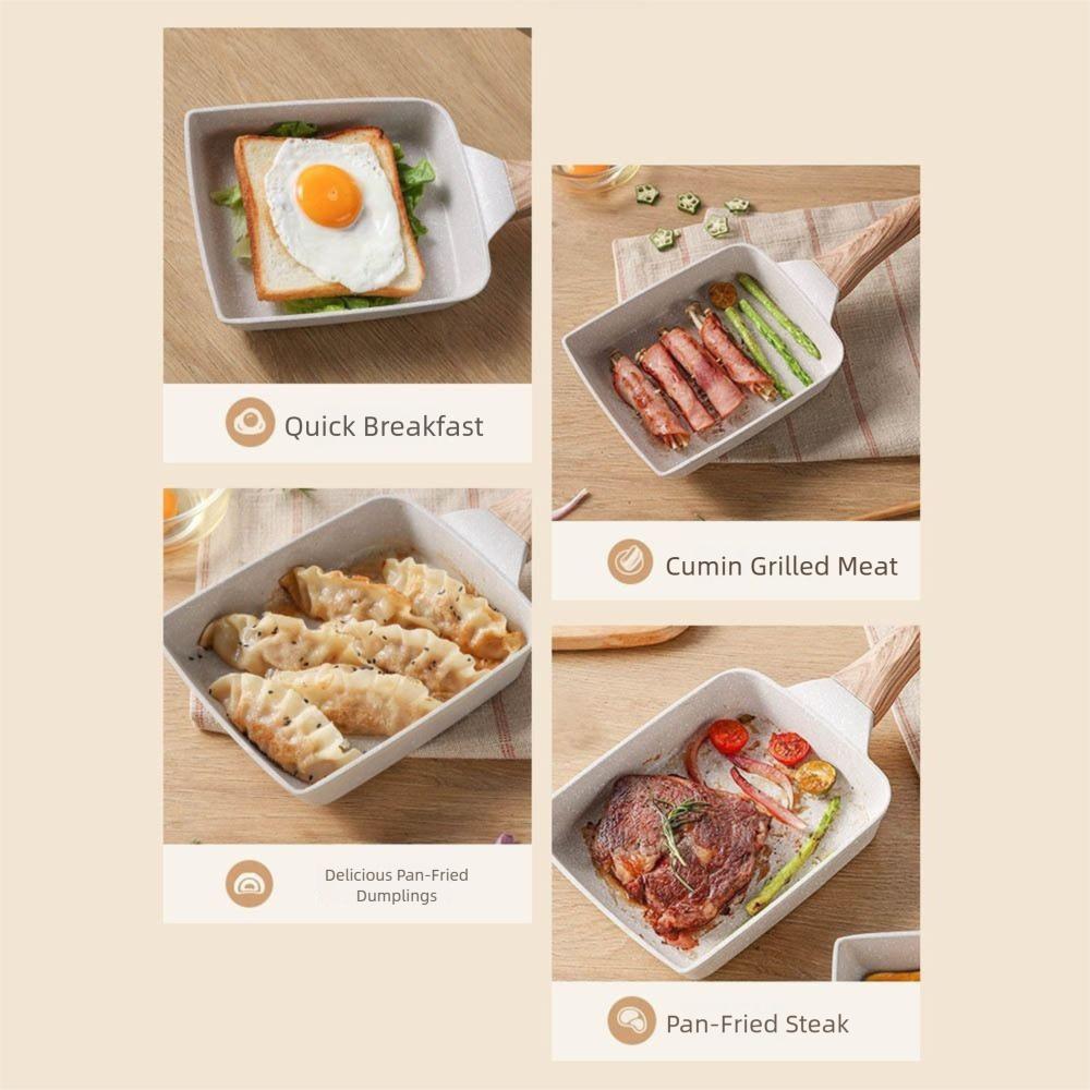 Nonstick Coating Steak Frying Pan Flat Surface Griddle Pan Tamagoyaki Omelette Pan  Home Kitchen
