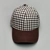 Houndstooth Color Block Baseball Cap Cotton New Men Women Sunscreen Check Versatile Fashion Casual Ventilate Street Retro Casual