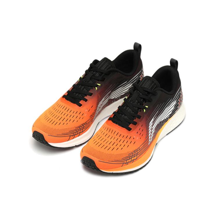 Li Ning Red Hare 4 Dämpfung Rutschfest Abriebfest Niedrig geschnittene Laufschuhe Herren Schwarz Orange ARBP037-3