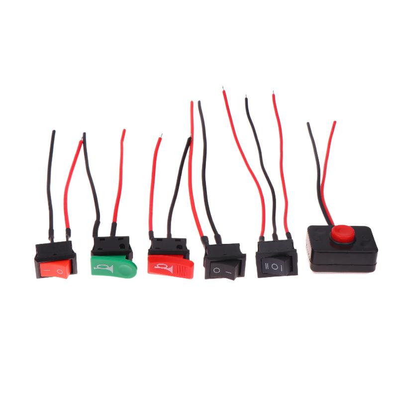 5Pcs Car Boat Automotive RV DIY Accessories Mini Rocker Switch 24V ON OFF Switch With Wire 3A Toggle Switch