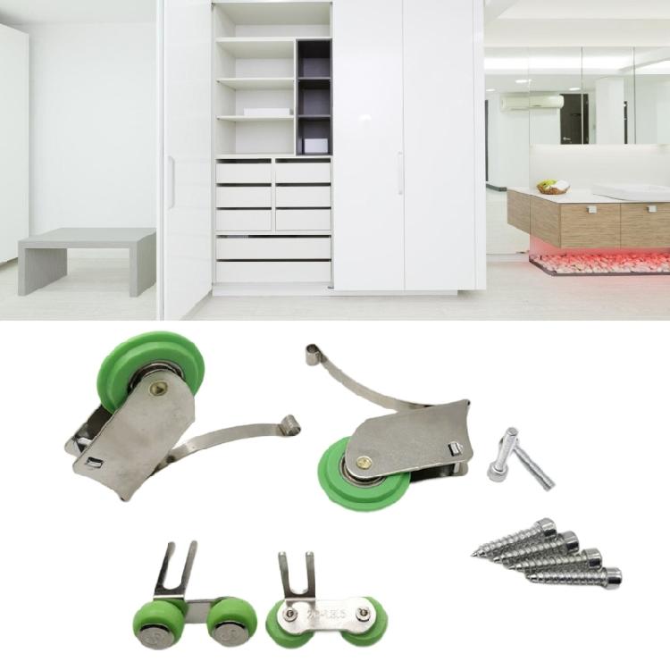 Nylon Wardrobe Rollers Sliding Door Rollers Cabinet Door Gliders set for Smooth & Quiet  Door Operate In Homes Or Office
