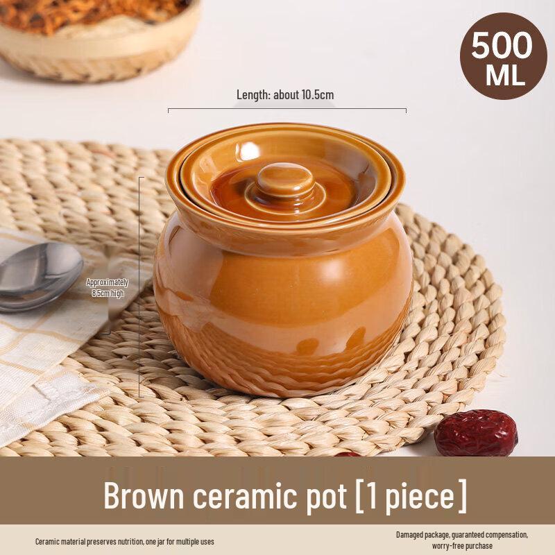 Ceramic Double Boiler Stew Pot