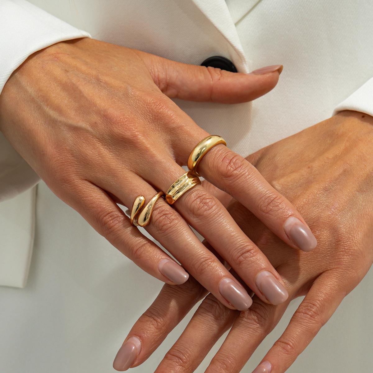 

DIEZI 3pcs/set Gothic Vintage Gold Silver Color Finger Rings For Women Men Punk Geometric Knuckle Joint Ring Halloween Jewelry