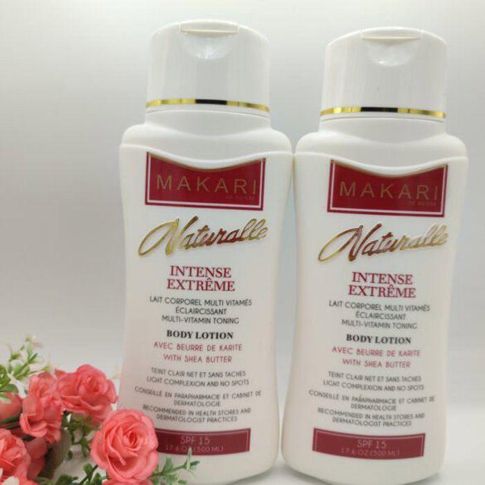 Lait Corporel - Makari - Multi-vitaminés Éclaircissant - 480ml X2 - Beurre De Karité - Hydratation Intense