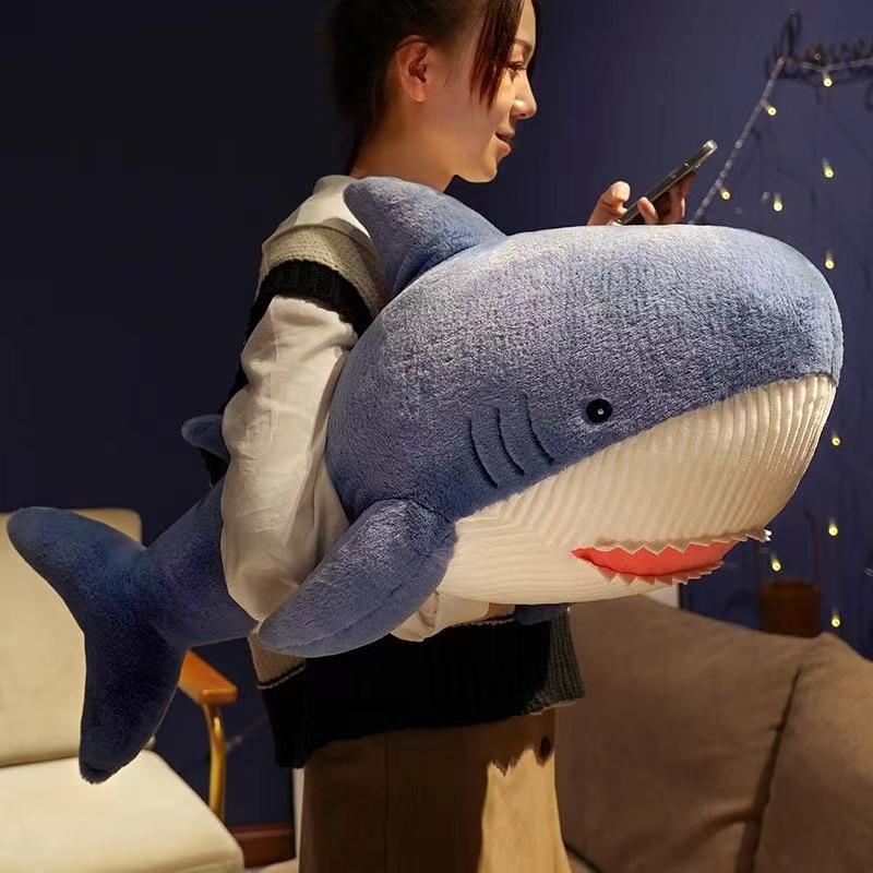 Shark Doll Boy Plush Toy Doll Long Throw Pillow Girl Sleeping Bed Sleeping Doll Cute Large