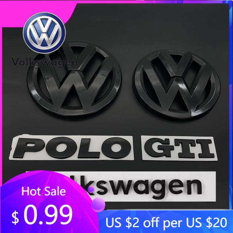 For VW Volkswagen Jetta MK5 Golf Car Front Badge Logo Covered ABS Sticker Front and Rear Logo Trunk Lid Badge Modified For Volks