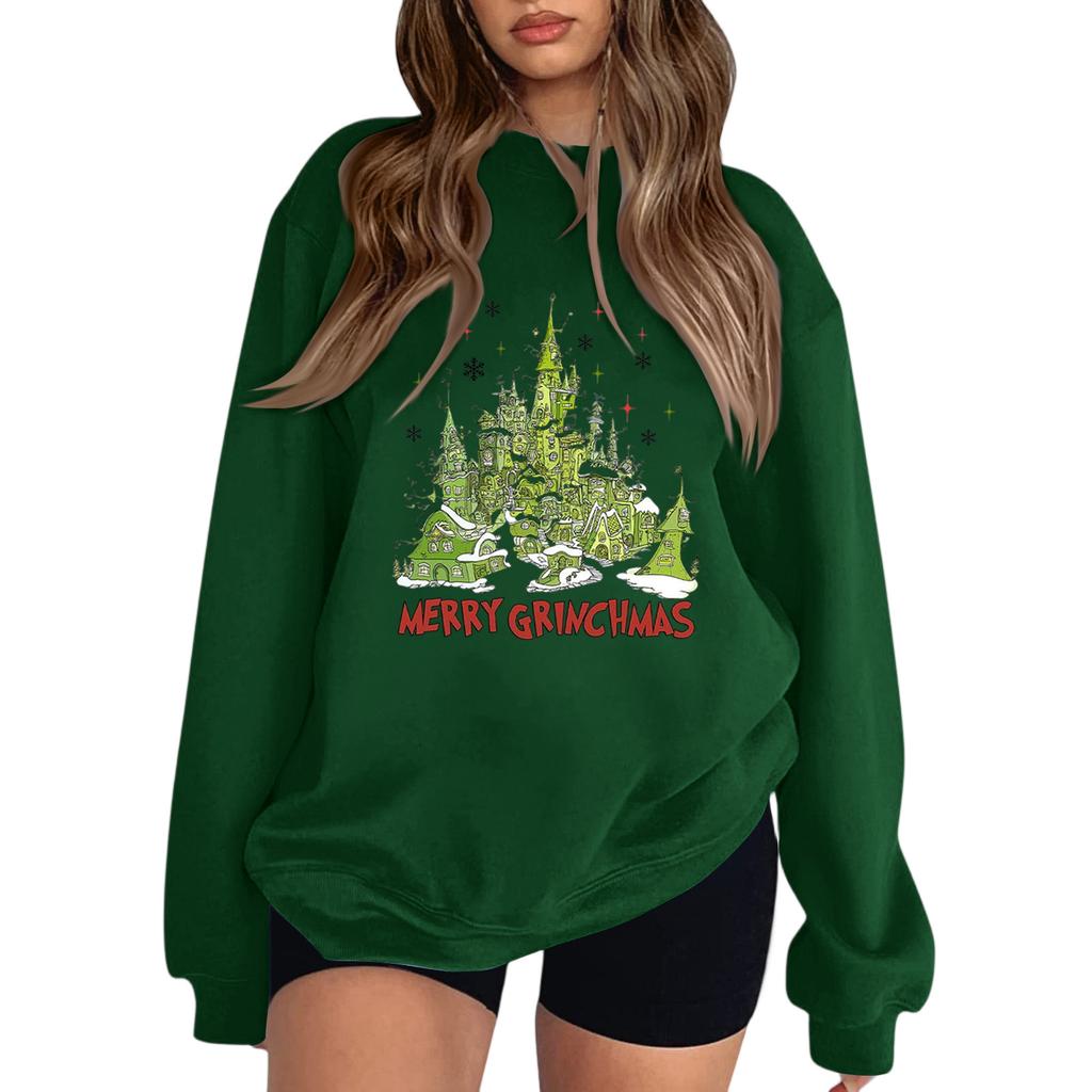 Crewneck Sweatshirt For Women Fall Graphic Sweatshirts Vacation Long Sleeve Drop Shoulder Pullover