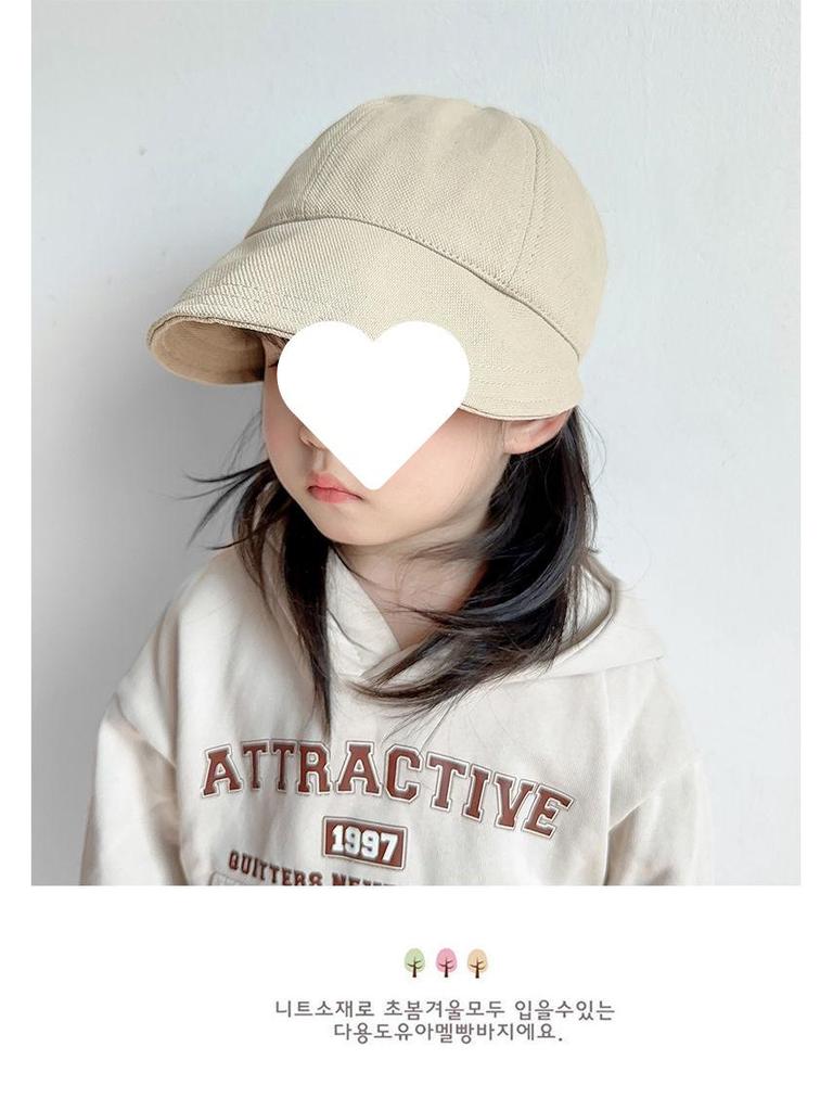 Dziecięca Czapka Baseballówka Wiosenno-Jesienna, Płaska Czapka dla Niemowląt i Letni Kapelusz Bucket z Ochroną Przeciwsłoneczną dla Chłopców i Dziewcząt