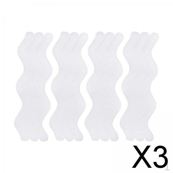 

2x12x Waterproof Anti Slip Strips Firm S Shaped for Floor Bath Tub Stairs , Transparent, 3 Pcs