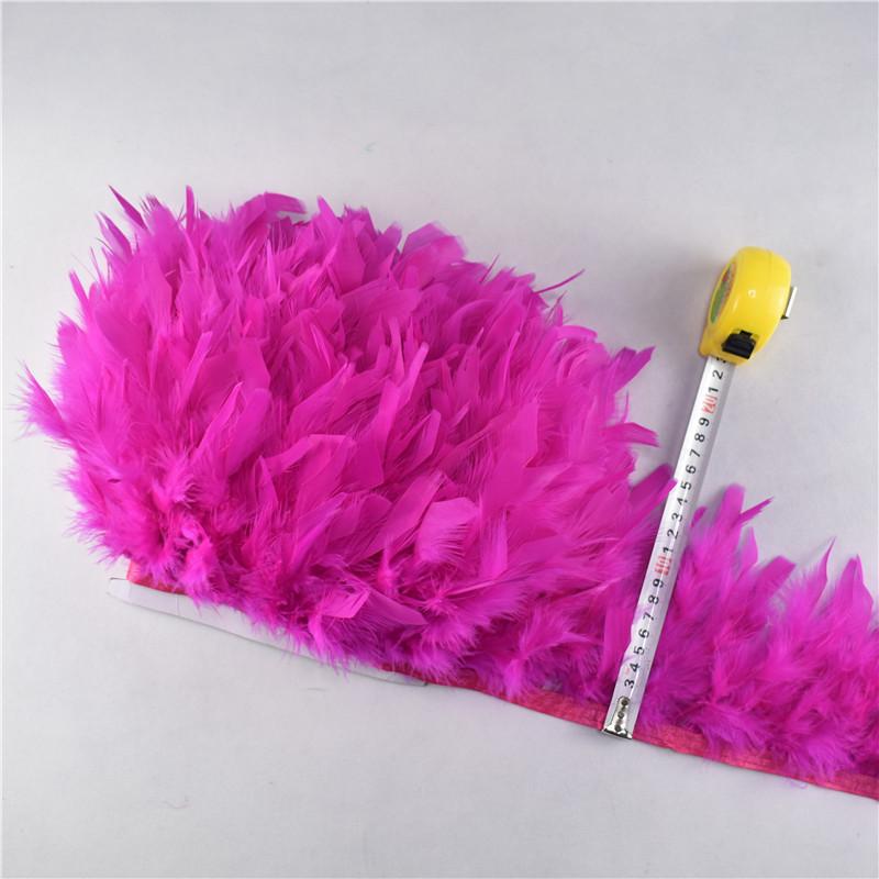 10Meters/Lot Turkey Feather Fringe Trim 4-6Inch Marabou Feathers Trimming Skirt Dress Trims Ribbon Feathers For Crafts