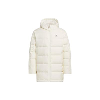 adidas Solid Color Outdoor Sports Casual Hooded Down Jacket Unisex Jacket Off-White IK2393