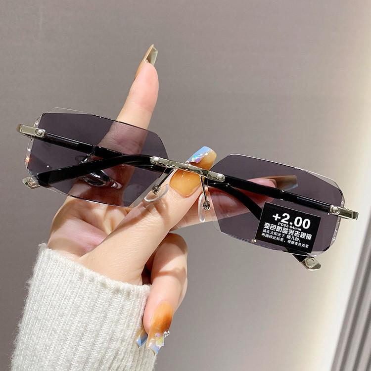 Advanced Frameless Photochromic Beveled Reading Glasses with Anti-Blue Light & High Definition