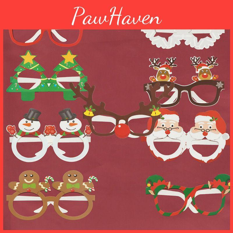 Fabelhafte 9 Stück Weihnachtsbrillen Party Requisiten Weihnachtsmann Schneemann Baum Elch