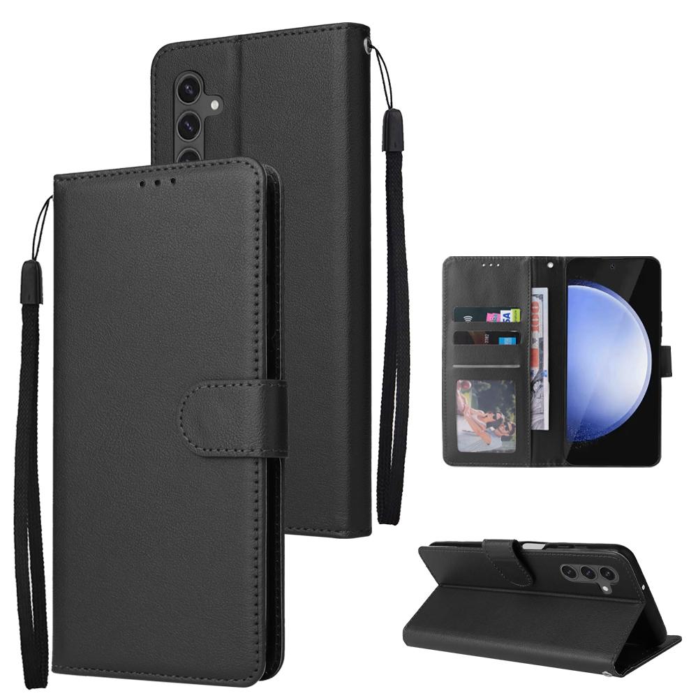 For Samsung Galaxy S24 FE Case 3 Card Slots Wallet PU Leather Phone Cover