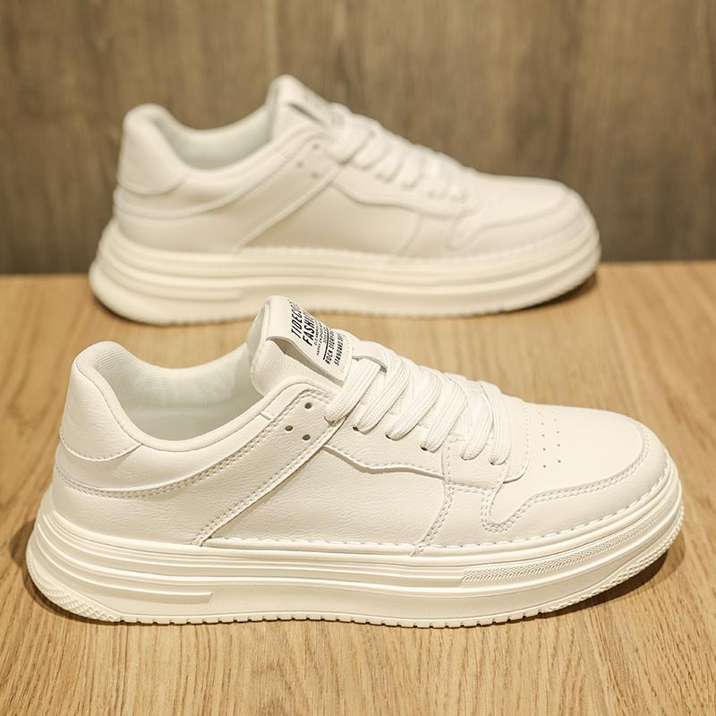 Autumn Feeling White Board Shoes Casual Leather Shoes Sports Heightening Tide Shoes