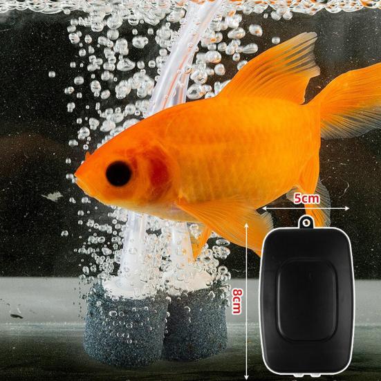 Mini Aquarium Air Pump Silent Energy Efficient Fish Tank Accessories Compact Portable USB Charging Oxygen Pump for Home Outdoor Fishing Oxygen Supply