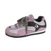 Fashion Mesh Breathable Casual Flats Women Summer New Round Toe Spliced Front Lace-Up Soft Sole Versatile Retro Fishnet Single Shoes
