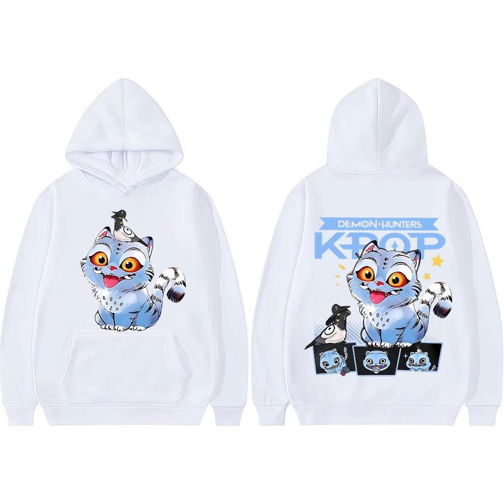 K-pop Demon Hunter Film Kreslená Mikina Derpy Tiger 2025 Podzim/Zima Unisex Roztomilá Kawaii Mikina Vintage Pohodlný Pulovr