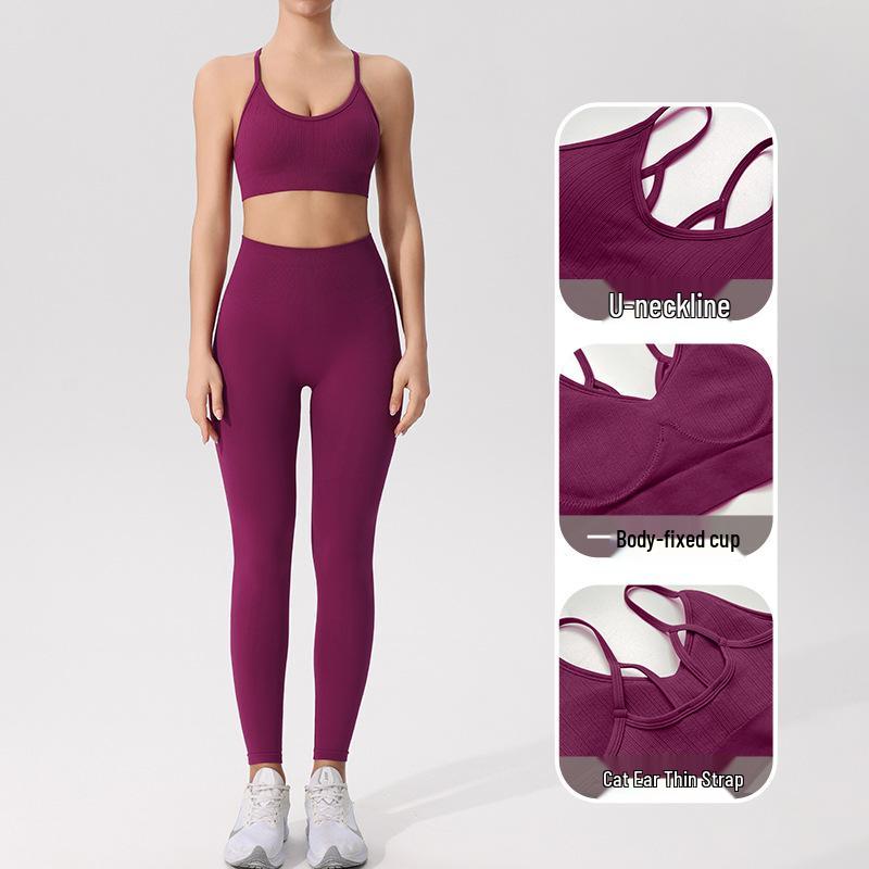 Yuka Lian Mei Women's High-Intensity Shockproof Yoga Vest with Built-in Bra