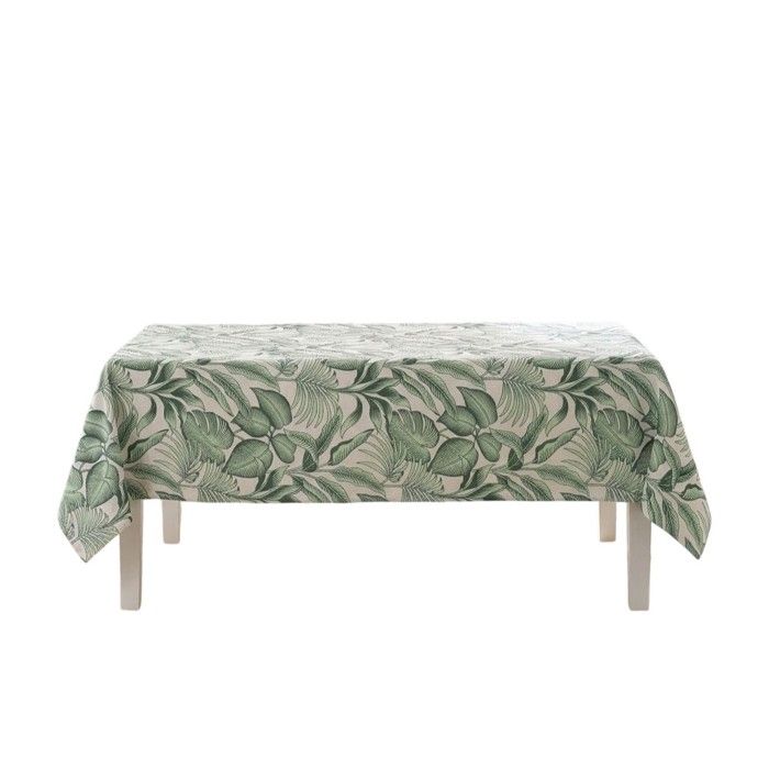 Nappe - EDEN - Stylis - effet lin - 140 x 240 cm - feuillage végétal
