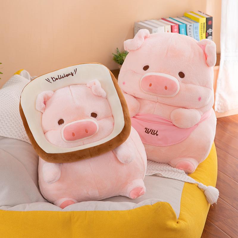 Toast Lulu Pig Plush Toy Doll Cute Pig Bed Pillow Child Accompanying Doll