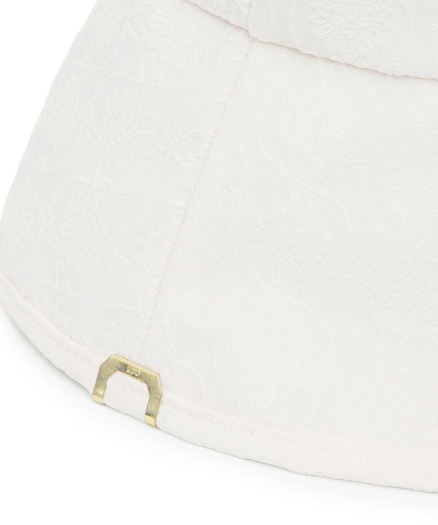 Eondeokeonteulolseutyudio Detachable Strap Bucket Hat Strap Bucket / Flower Pattern / Deep Milk