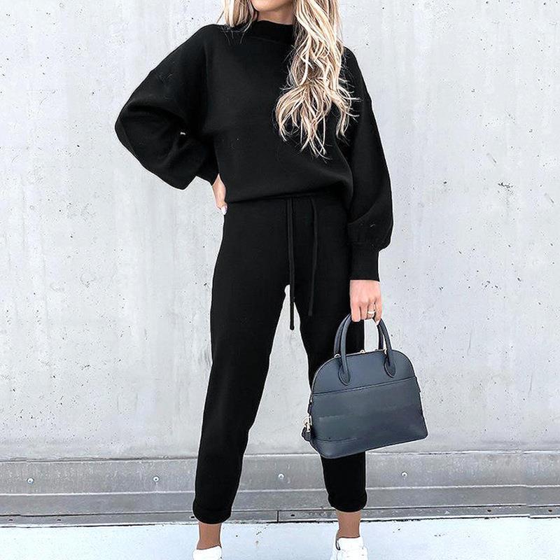 2022 Damen Rollkragenpullover und Hose Zweiteiler - Herbst/Winter Mode