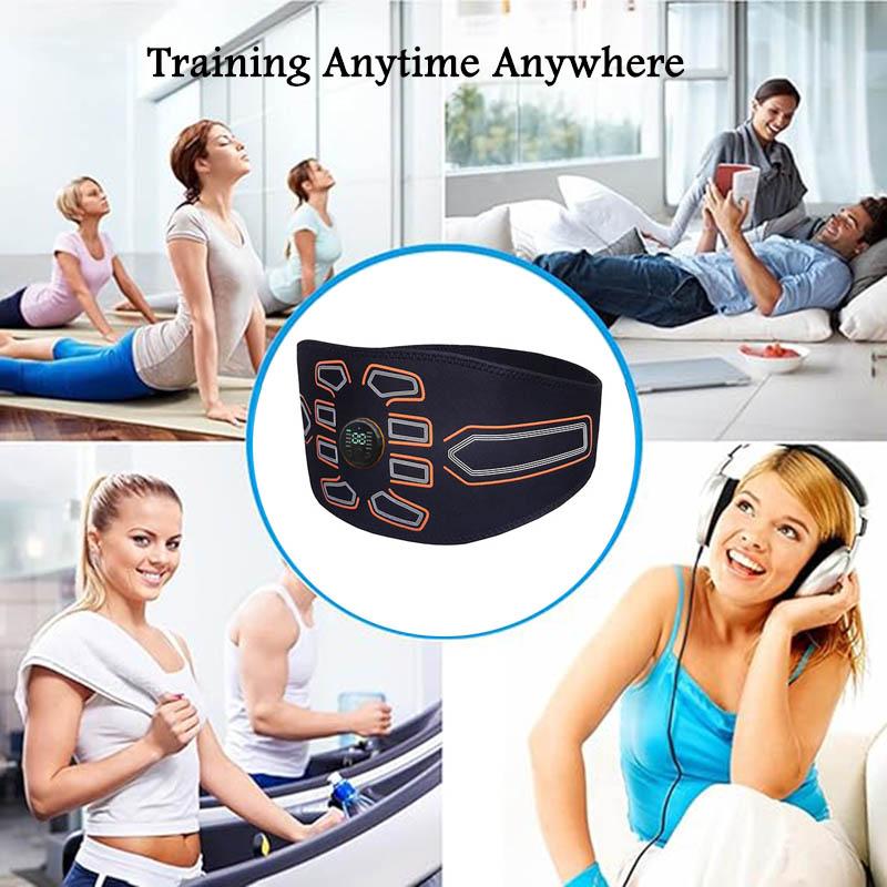 Smart Muscle Toner Waist Abdominal Toning Belt Abs Trainer Abdominal Massager Home Office Workout Fitness Equiment