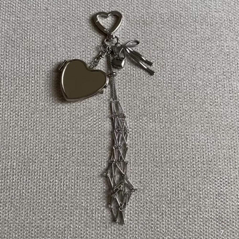 Metal Mesh Lipstick Holder: Crystal Raw Stone DIY Keychain Pendant