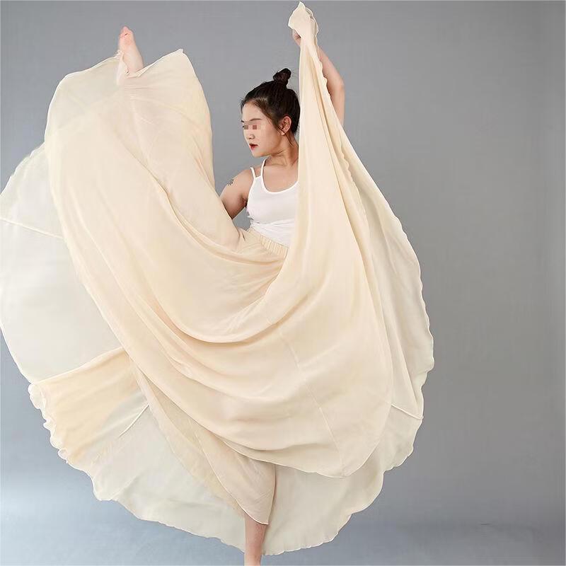 Yishi 720-Degree Flowing Performance Dance Skirt S бежевый