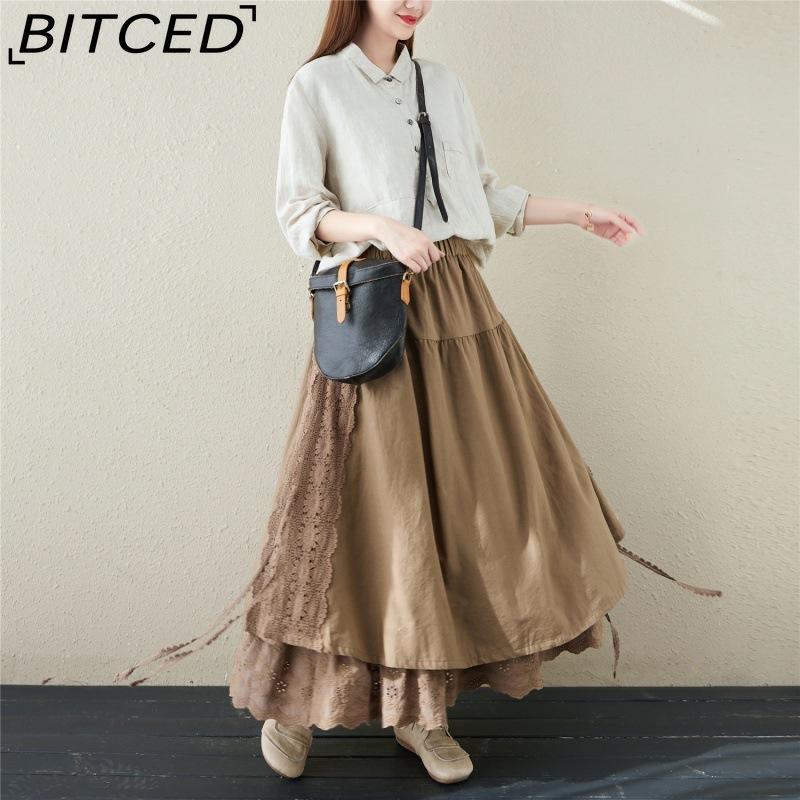 BITCED Damenmode Lässig Sommer Frühling Rock