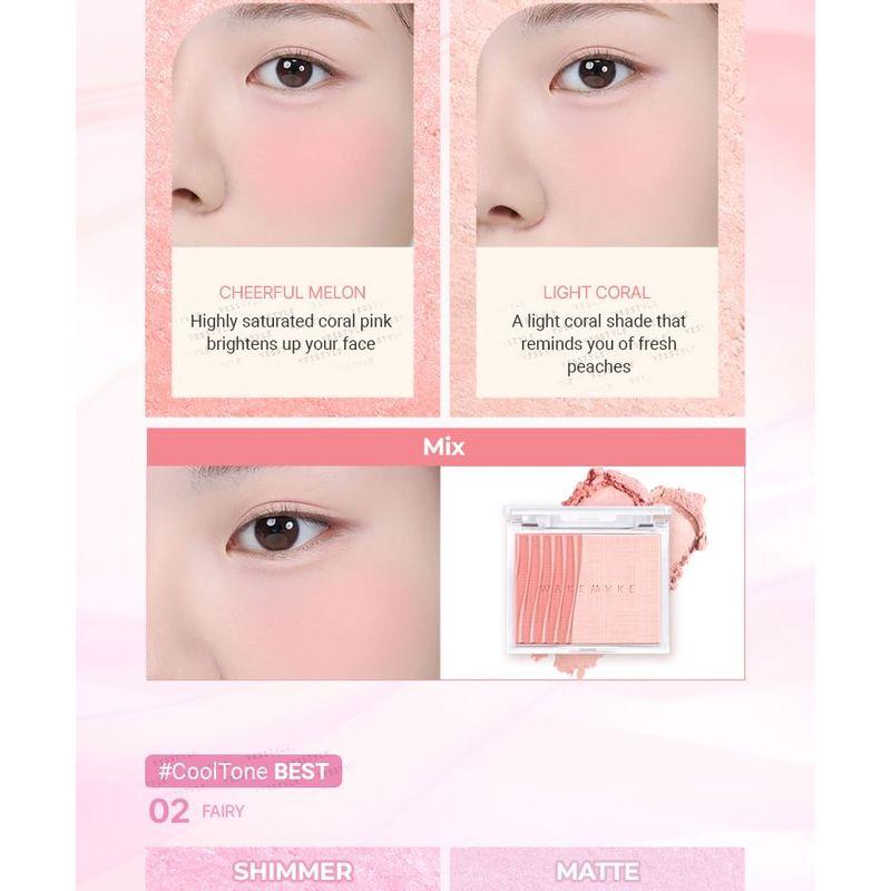 WAKEMAKE Sheer Layering Dual Blusher - 9 Types