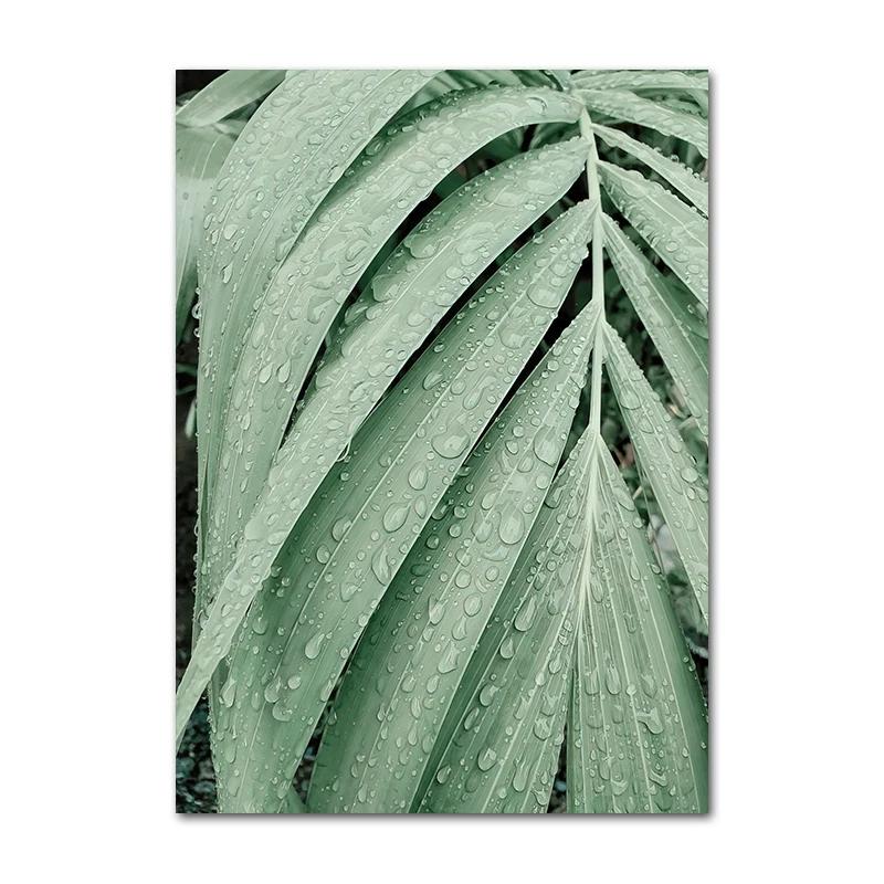 

Spring Forest Canvas Painting Poster, Green Leaves, Dew Flower, Buds Stream, Wild Deer, Waterfall Prints, Living Room, Bedroom P 21x30cm No Framed