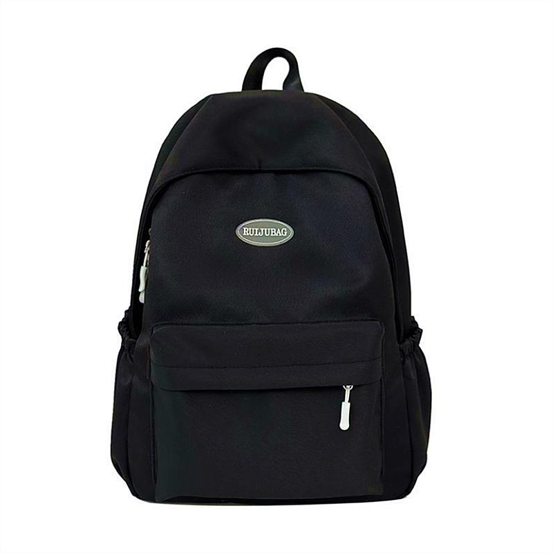 Solid Color Backpack For Women Simple And Versatile Ins Schoolbag Korean Style Fresh College Student Casual Backpack