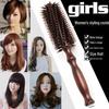 Wooden Round Barrel Hair Styling Comb with Boar Bristles for Curling and Styling Men’s & Women’s Hair