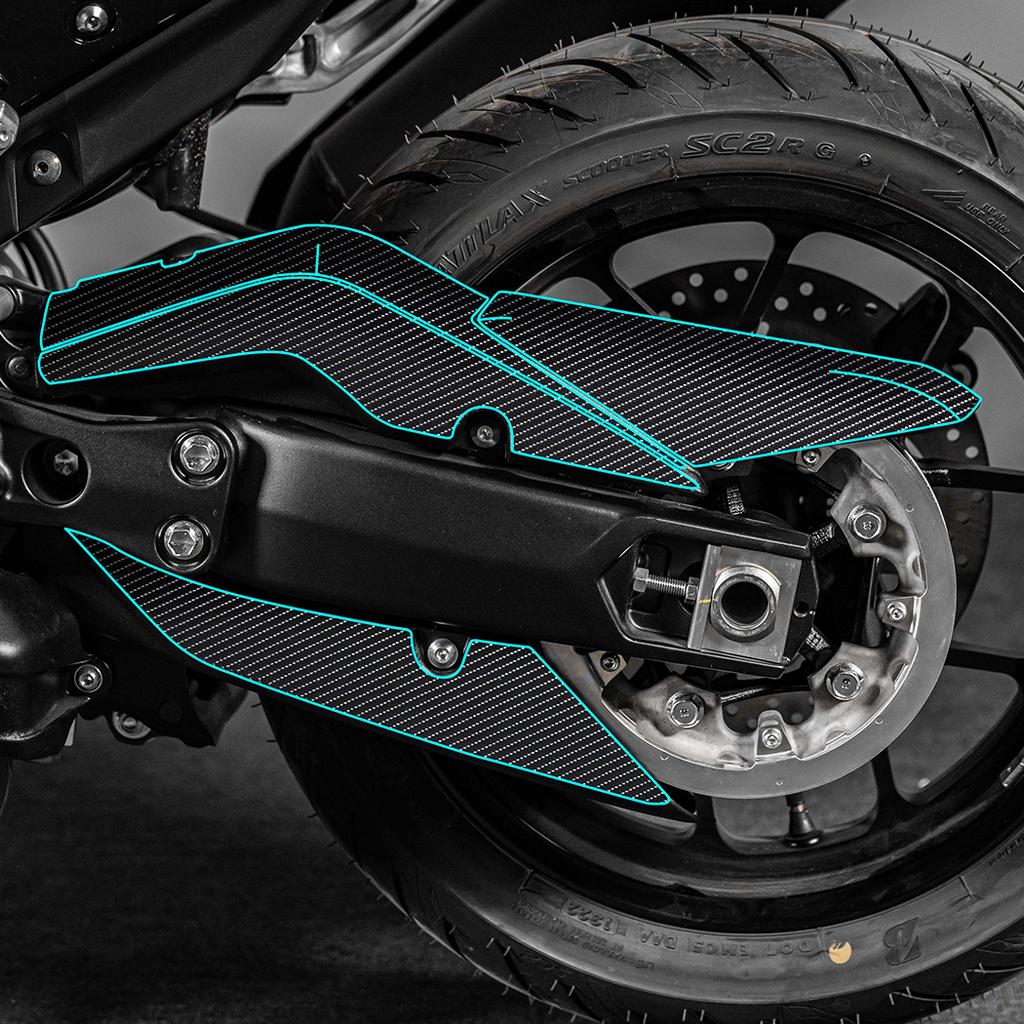 For 2025 Yamaha TMAX560 TechMax 3D Carbon Fiber Tank Decal UV-Resistant Anti-Yellowing High-Adhesion Mod Accessories