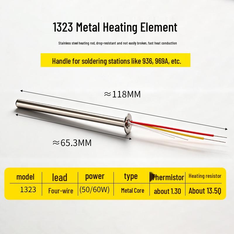 1322 & 1323 Soldering Iron Station Elements: Metal Core 936A, 13214 Wire, 203H High-Frequency Heating Components.