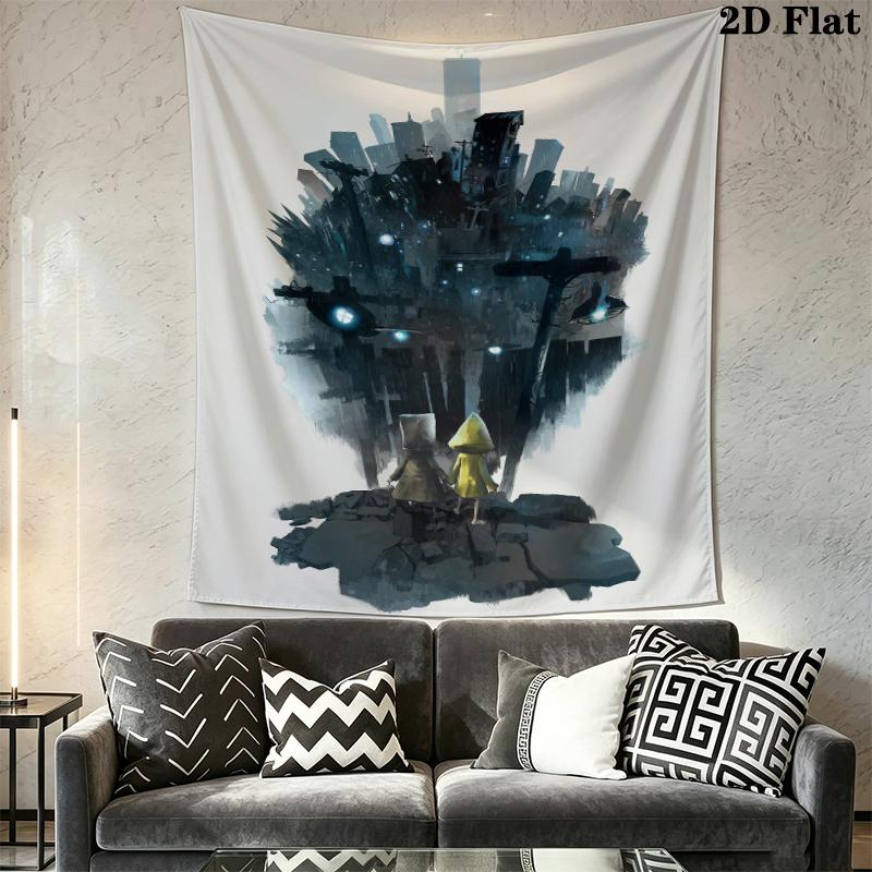 Little Nightmares Arazzo da Parete Estetico Appeso a Parete Coperta in Tessuto Stampato Arazzi Decorativi per Camera da Letto Soggiorno Arredamento per la Casa