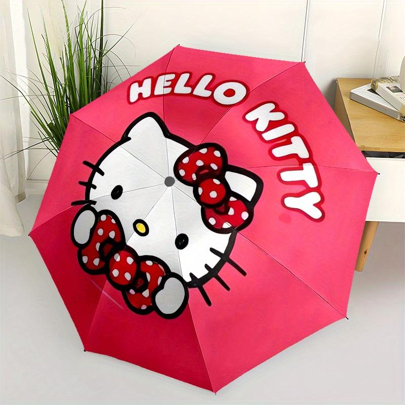 

1pc Hello Kitty Red Bow Umbrella with Plastic Handle,Suitable for All Seasons Home Travel Outdoor UmbrellaSanlio572