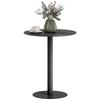 Dining Table, Round Kitchen Table with Steel Base for Living Room, Dining Room, 60 x 60 x 72cm, Black