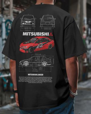 T-shirt Fan Art Lancer Evo 100% Cotone Mitsubishi JDM Rally Grafica T-shirt Unisex