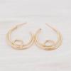 Moon Multi-layered Geometry C-Typed Gold Color Line Smooth Drop Earrings for Women Big Hyperbole Fashion Party Jewelry