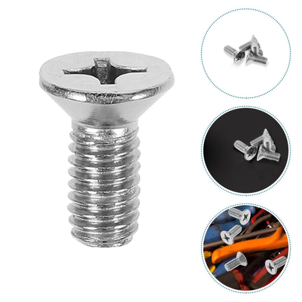 MUELODSIC 4pcs Brake Retention Screws Compatible with Honda 93600-06014-0h Stainless Steel Fasteners for Automotive Brakes