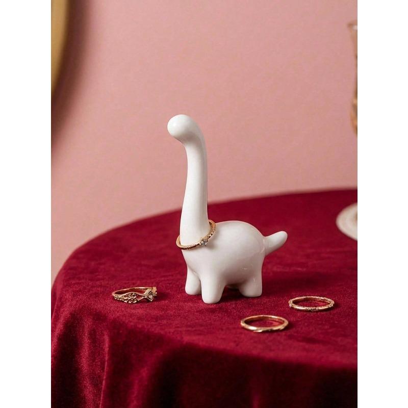 Popular Dinosaur Alpaca Ring Display Stand Waterproof Adorable Jewelry Holder Creative Craft Ornament Beautiful Home