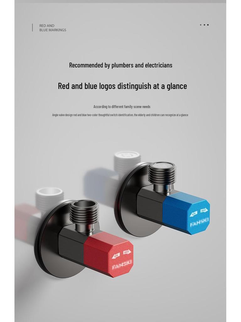 Stainless Steel High-Flow Submersible Angle Valve - Hot/Cold Universal Ball Stop Valve for Boats and Homes